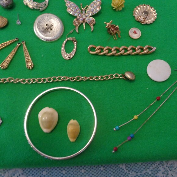 RETRO VINTAGE JEWELRY Parts & Pieces Lot - Picture 12 of 14